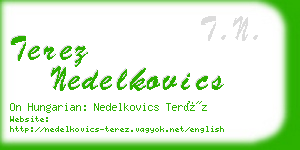 terez nedelkovics business card